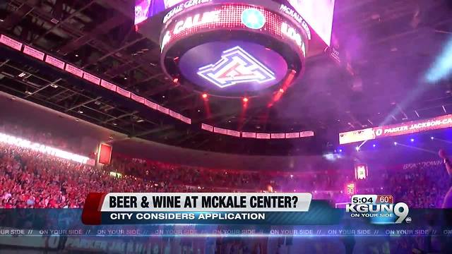 City council to vote on McKale Center liquor license