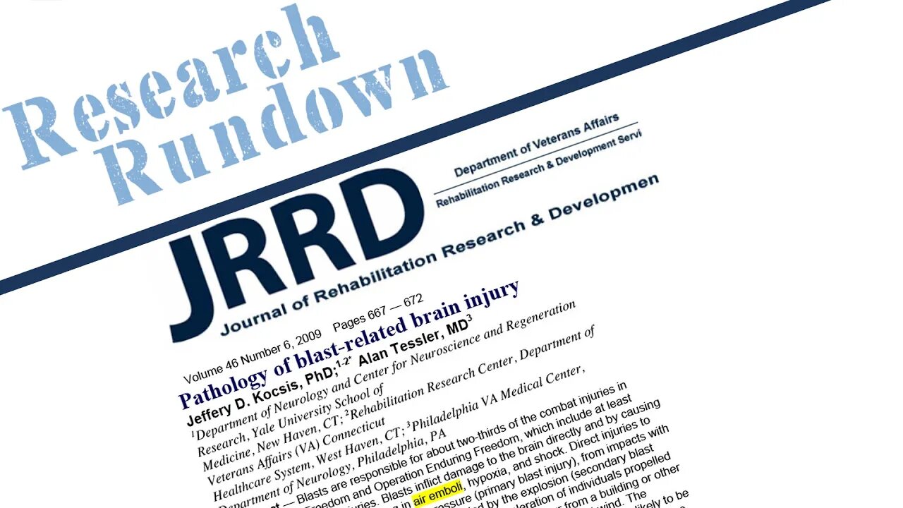 Research Rundown – Episode 33: Pathology of blast-related brain injury