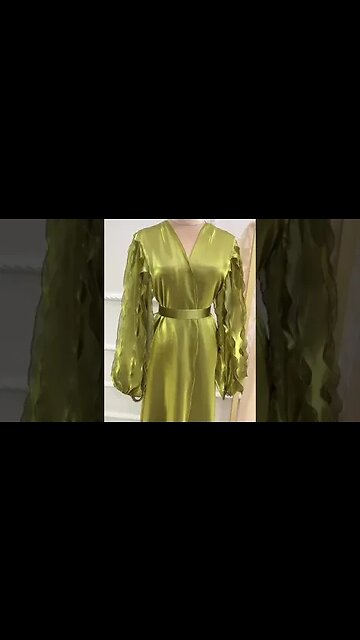 Petal Puff Sleeve Open Abaya Two Layers Muslim Eid | ʟɪɴᴋ ɪɴ ᴛʜᴇ ᴅᴇꜱᴄʀɪᴘᴛɪᴏɴ 👇 ᴛᴏ ʙᴜʏ