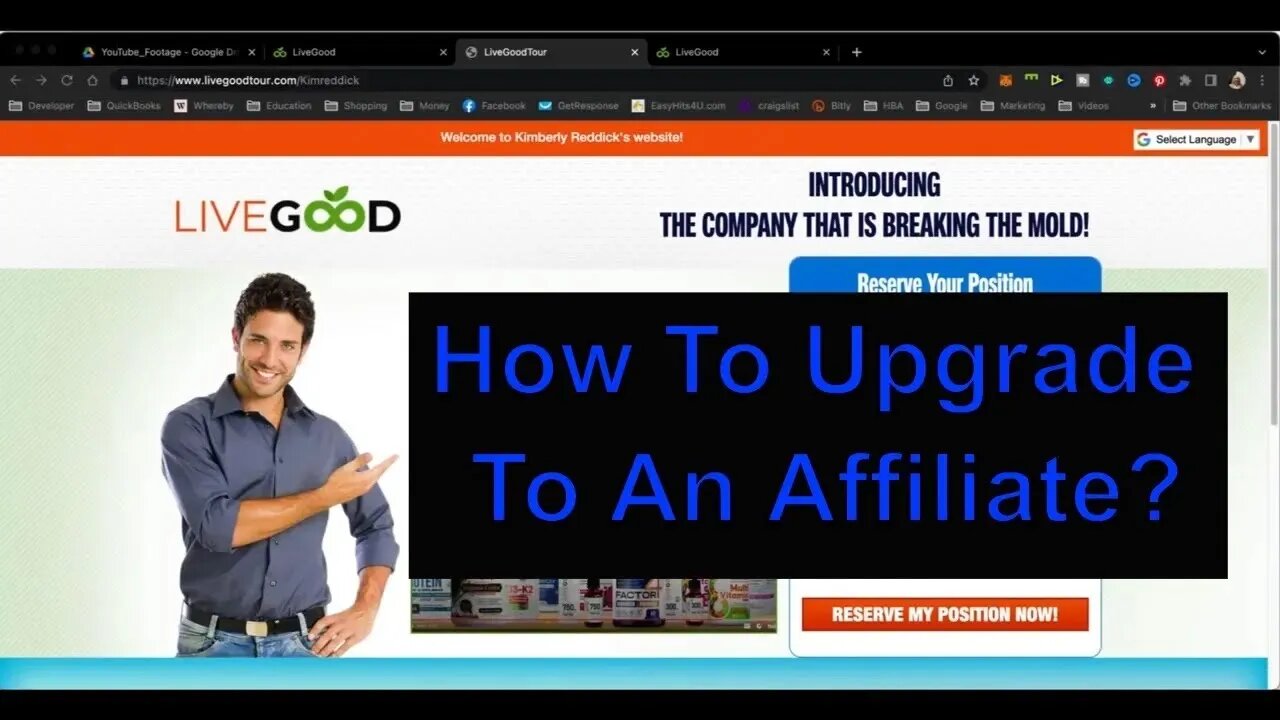 How To Upgrade To LiveGood Affiliate?