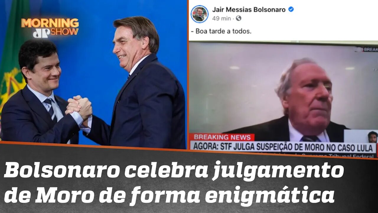 Bolsonaro comemora emparedamento de Moro no STF