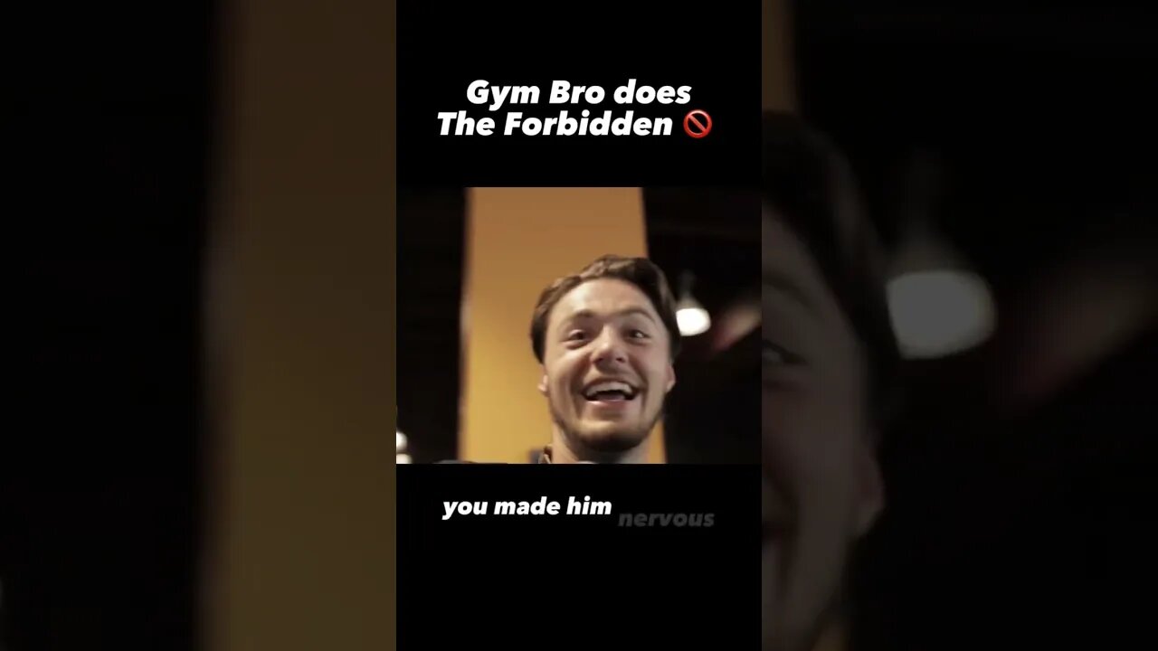 Gym Bro does the FORBIDDEN #gymvlog #comedy #shorts