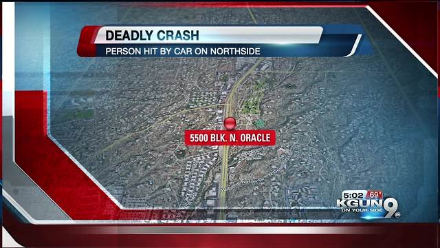 Pedestrian dead after being hit by vehicle