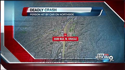 Pedestrian dead after being hit by vehicle