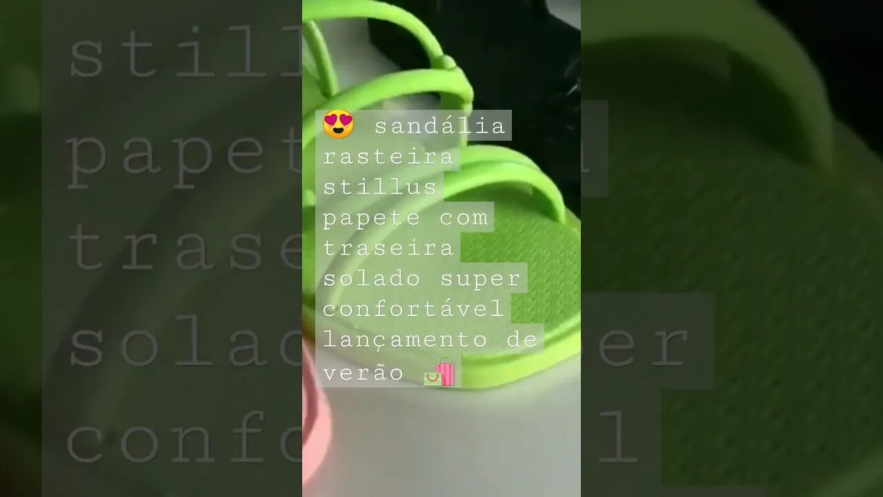 ✔️ Sandália Rasteira stillus papete com traseira solado super confortável lançamento de verão