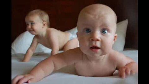 Barn ødelægger optagelse af baby brors første trin