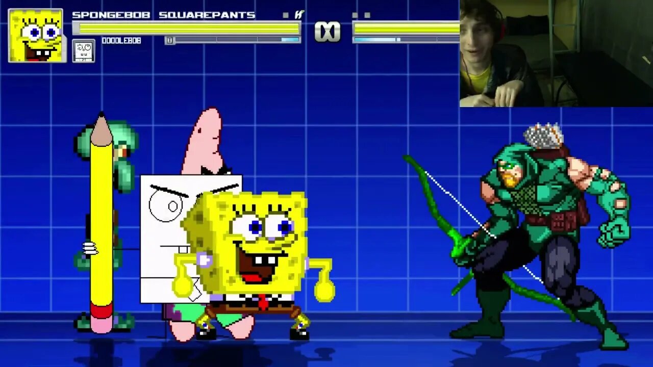 SpongeBob SquarePants Characters (SpongeBob, Squidward, And DoodleBob) VS Green Arrow In A Battle