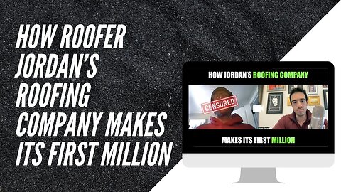 How Roofer Jordan’s Roofing Company Makes Its First Million
