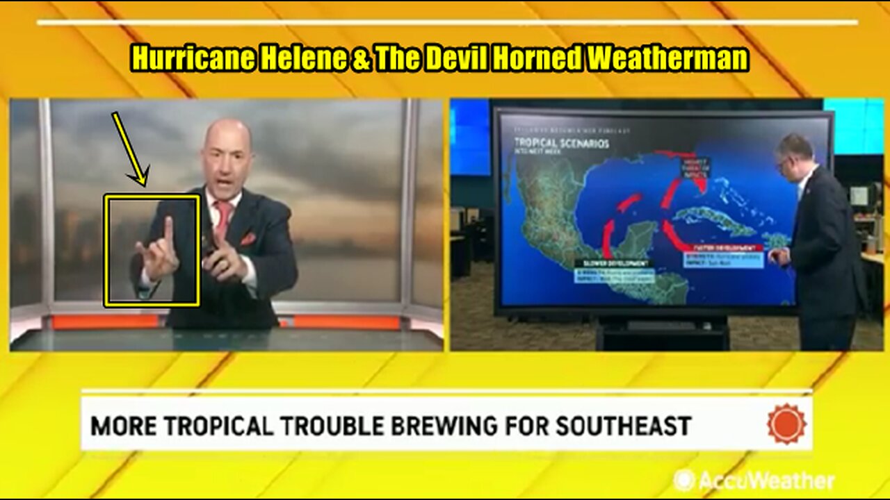 Hurricane Helene Conspiracy & The Devil Horned Weatherman