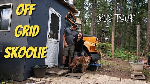Stationary Off Grid School Bus Conversion In British Columbia | Skoolie Tour