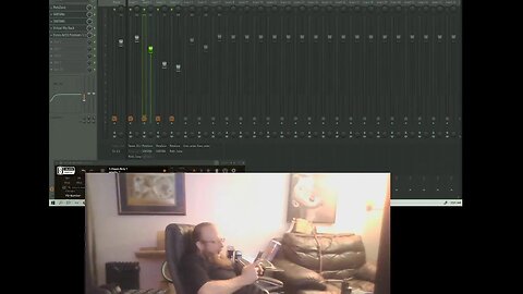 working on music