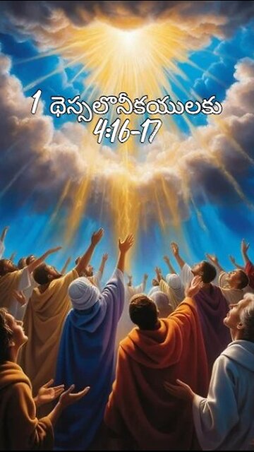 1 థెస్సలొనీకయులకు 4:16-17 - ఆర్భాటముతోను, ప్రధానదూత శబ్దముతోను, దేవుని బూరతోను పరలోకమునుండి...