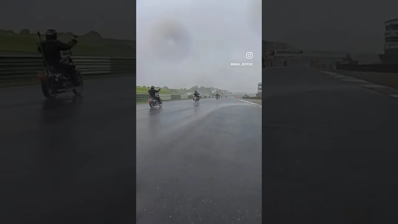Come rain or shine!!! We hitting the race track on the Sportster chop 🤣 #motorcycle