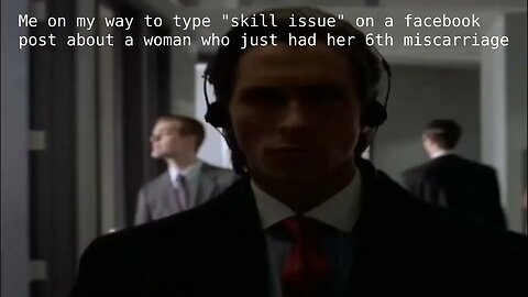 American Psycho walking meme