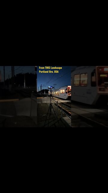 Filming Trains In Portland At Sunset | From THIS Landscape | Gateway Transit Center #ftlshorts