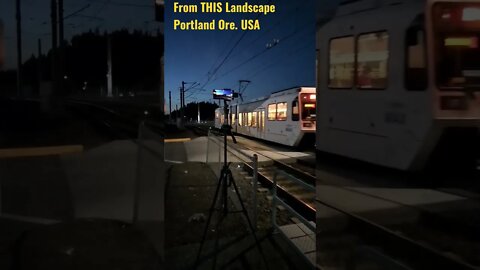 Filming Trains In Portland At Sunset | From THIS Landscape | Gateway Transit Center #ftlshorts