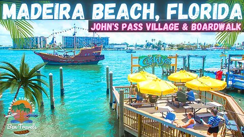 Walking Around John's Pass Village & Boardwalk In Madeira Beach Florida