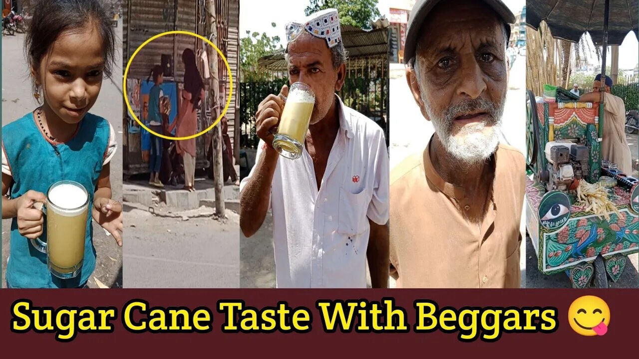 Sugar Cane Juice Enjoyed With Homeless People | Food Romeo