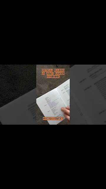 Critical Reading: US Army Ranger Handbook