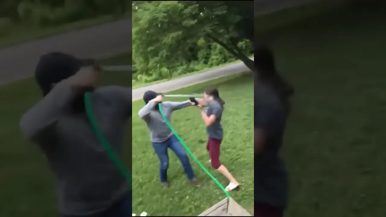 He’s Hosing The Crazy Neighbors Down! 🤣