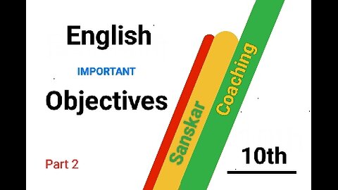 English Important objectives