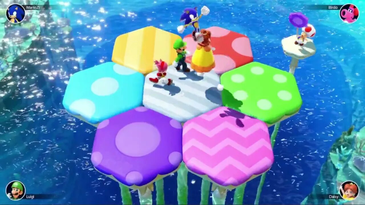 Mario Party Superstars - Sonic Amy Rose Luigi Daisy - Sonic Party Minigames