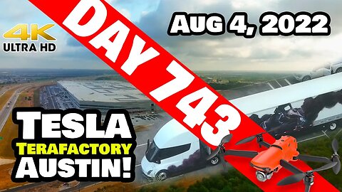 GIGA TEXAS PREPS FOR CYBER ROUNDUP SHAREHOLDER MEETING! - Tesla Gigafactory Austin 4K Day 743-8/4/22