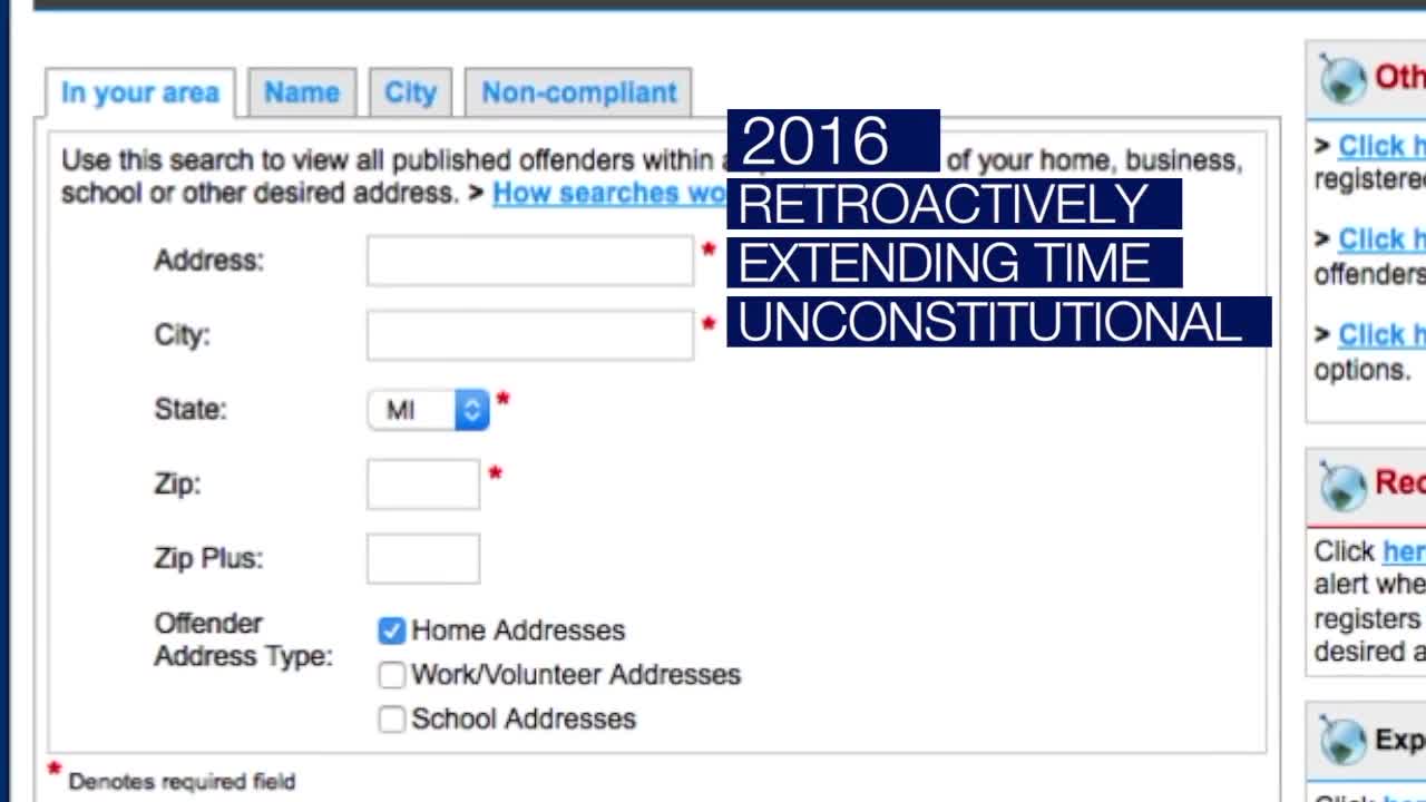 Michigan sex offender list at risk after lawsuit pushes to end registry