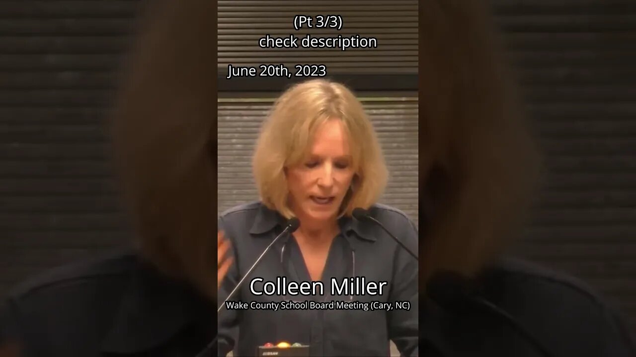 (3/3) Colleen Miller Public Comment (06-20-2023) #shorts #shortsfeed #news #politics #school