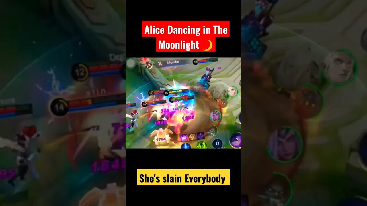 Alice Dancing in The Moonlight slain Everybody #alice #razimaruyama #mobilelegend