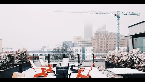 Relaxing Seattle Ice 2022 Snowstorm Rooftop