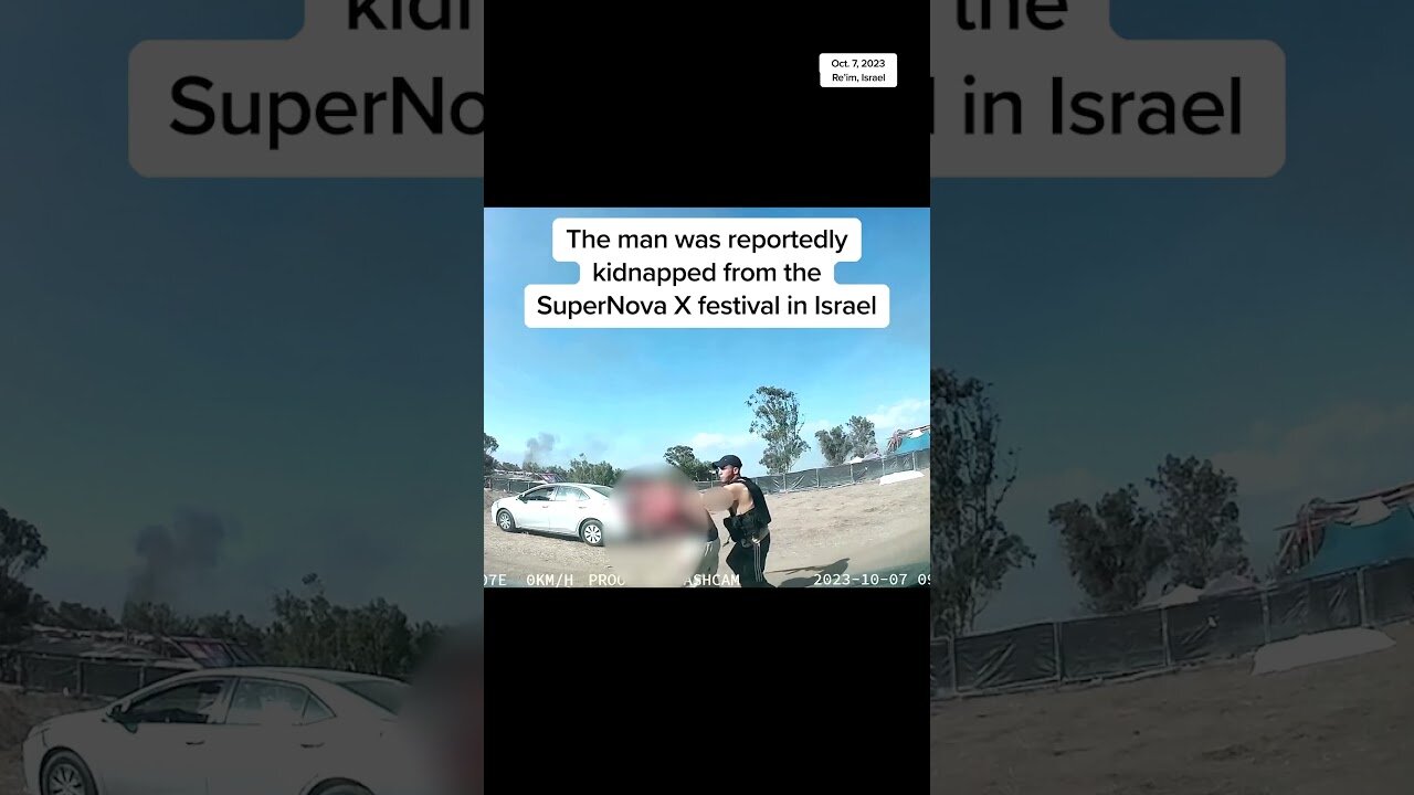 Hamas kidnapping recorded on dashcam