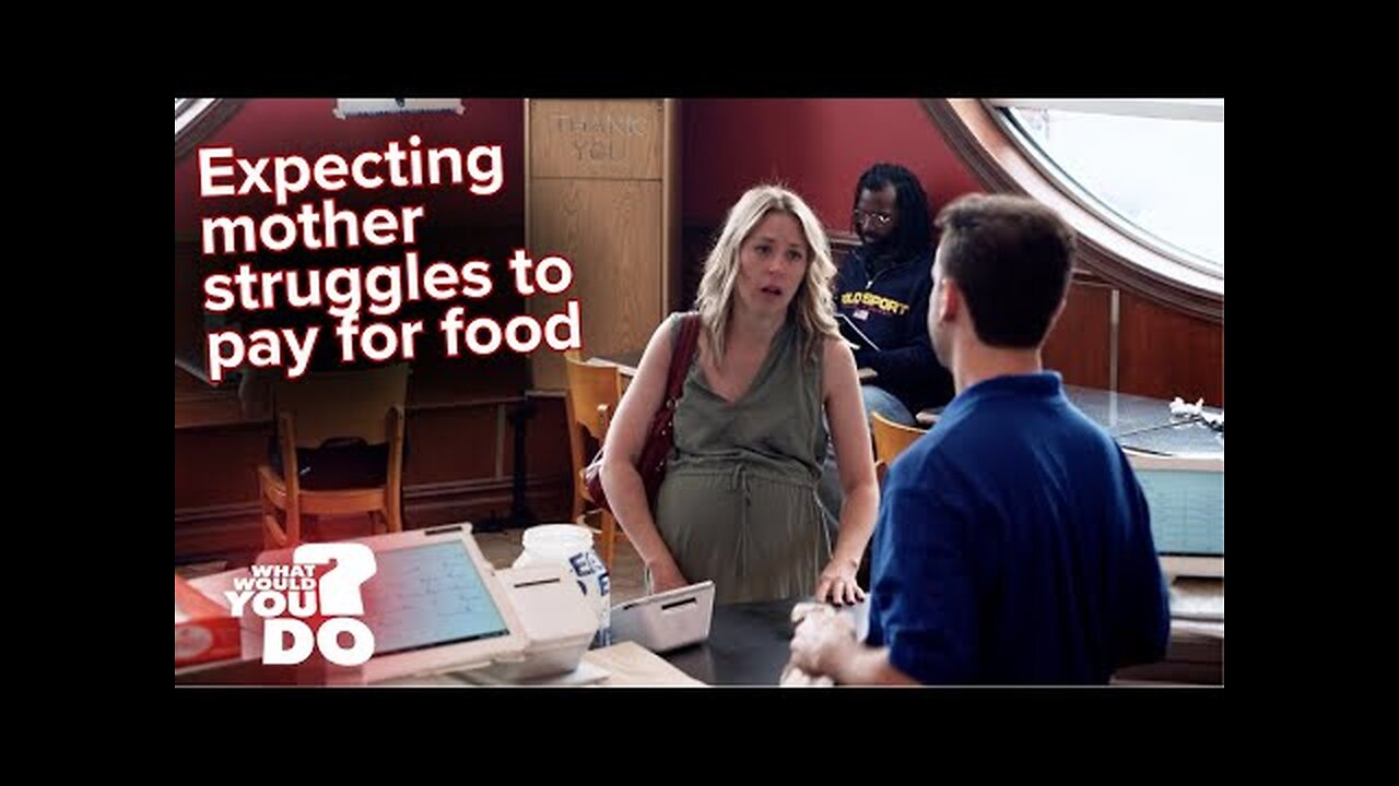 Pregnant woman struggles to afford food