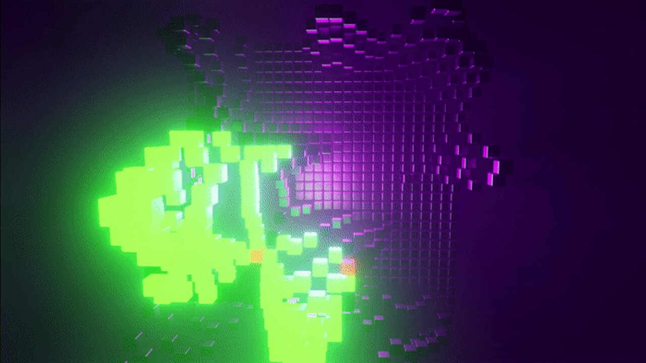 cube grid with bloom light effect (blender eevee vj loop 2022) | free 4k background video animation