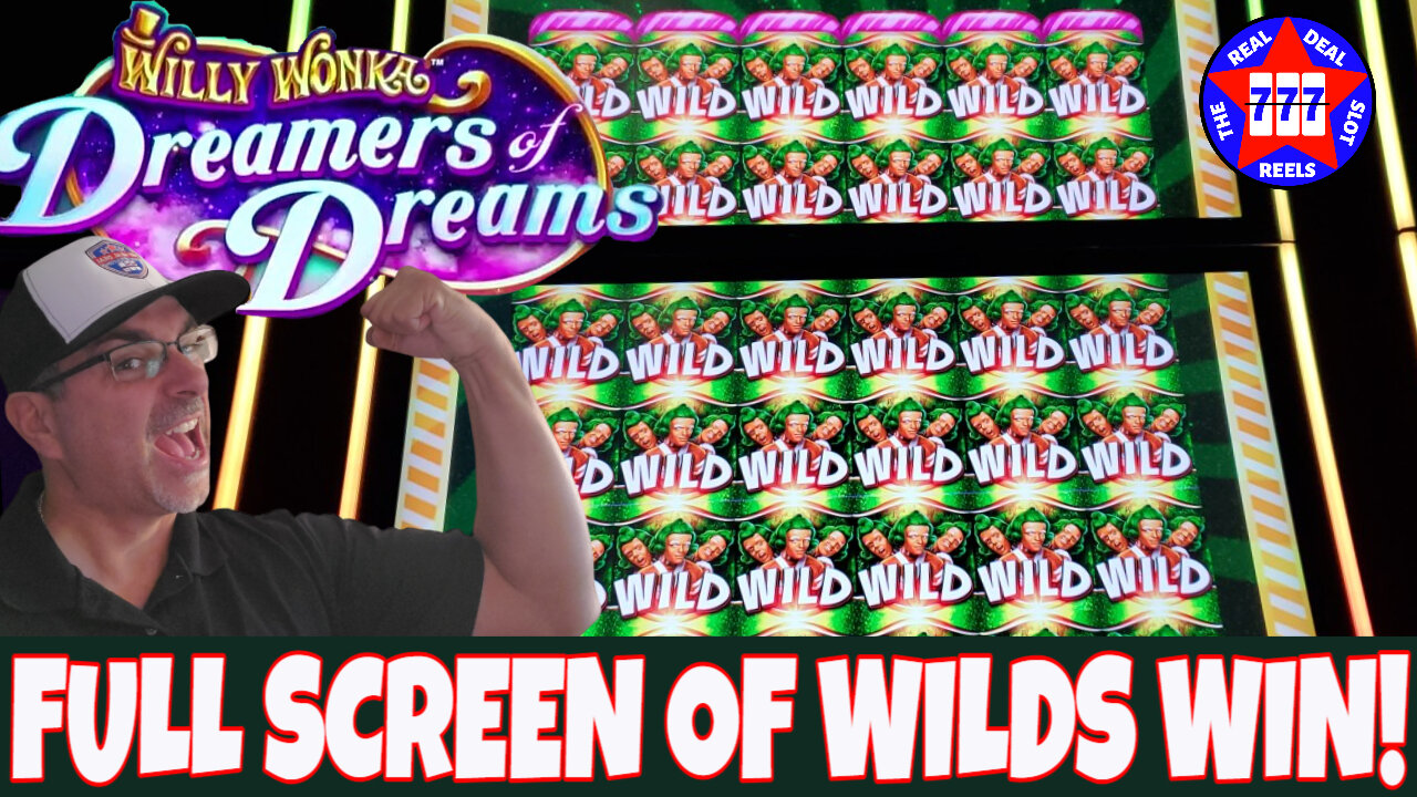 FULL SCREEN of WILDS on the OOMPA LOOMPA BONUS FEATURE new slot WILLY WONKA'S DREAMERS of DREAMS