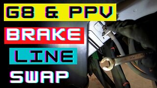 Brake line removal on a G8 PPV and holden commodore