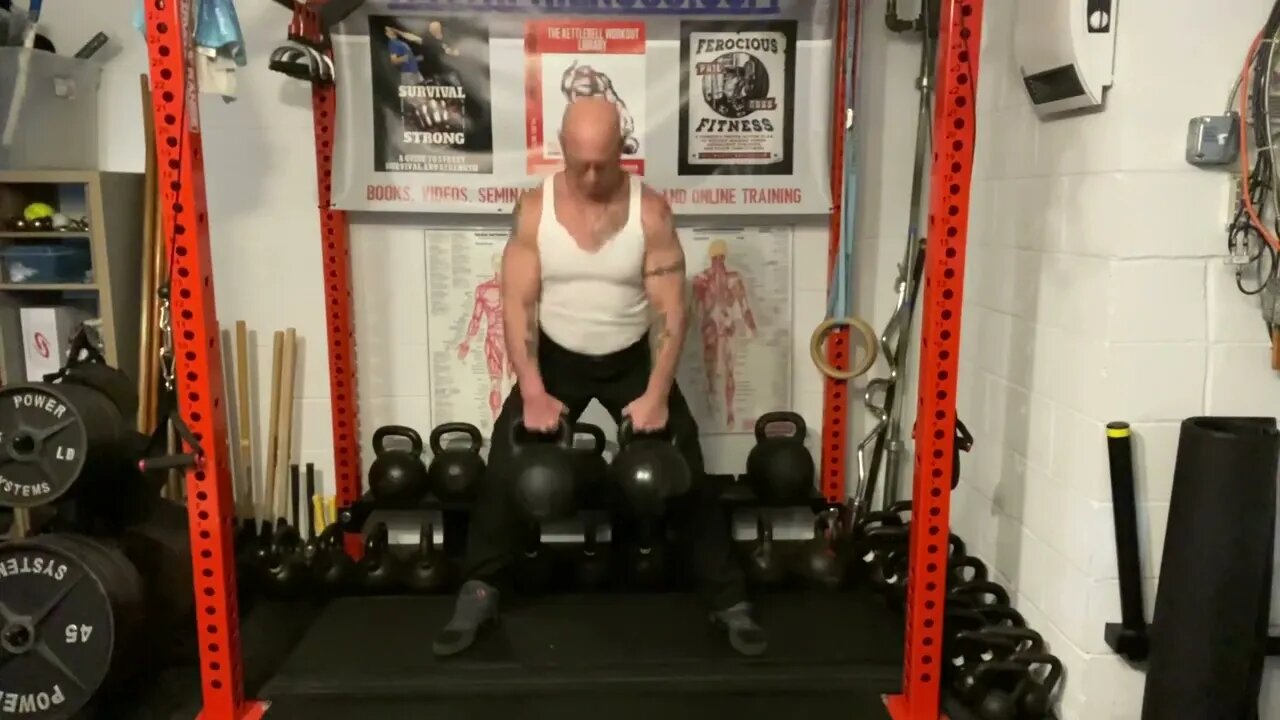 Dual Kettlebell Uneven Deadlift