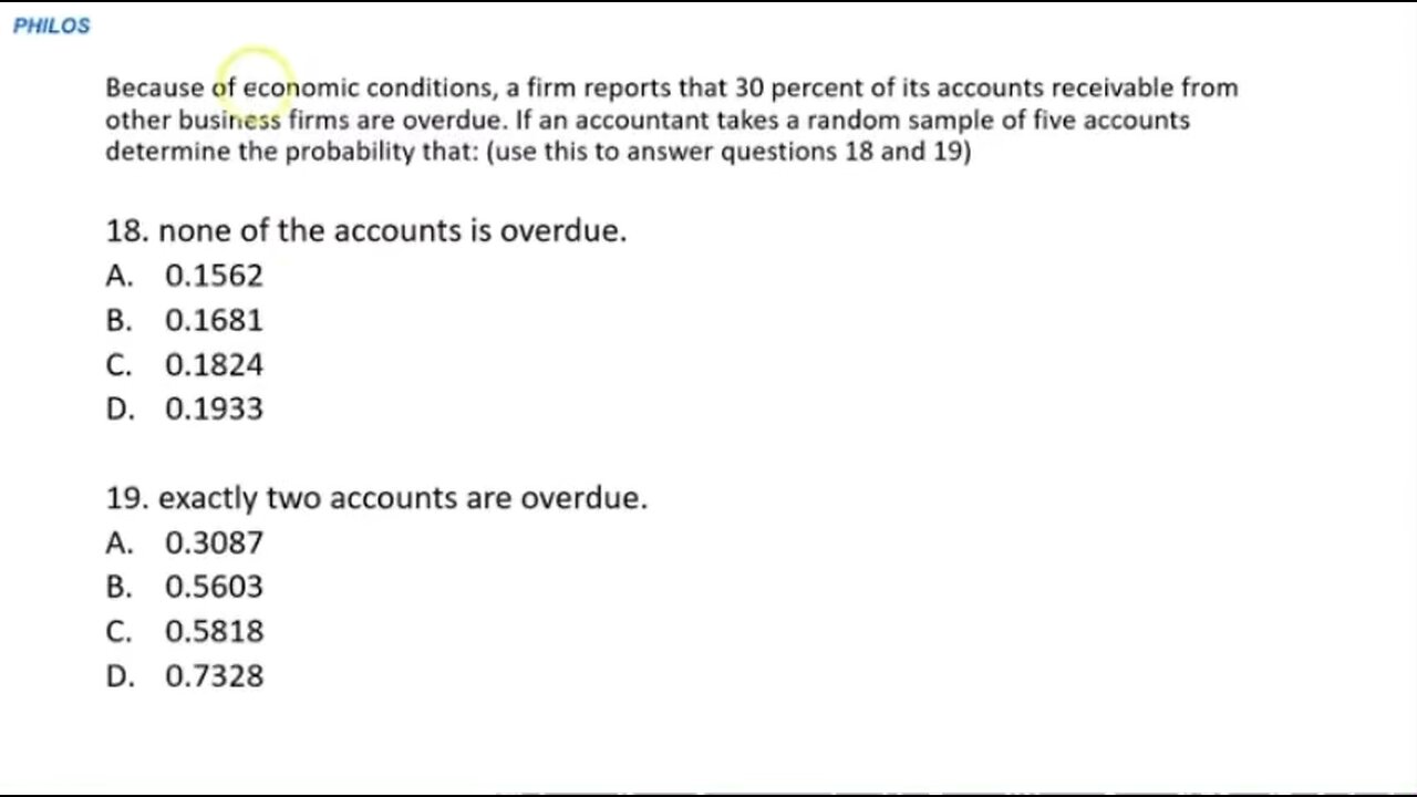 Solution to Binomial Question: Because of economic conditions, a firm reports that 30 percent of its