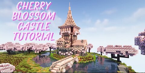 Minecraft: How to build a Small Cherry Castle | Simple Tutorial