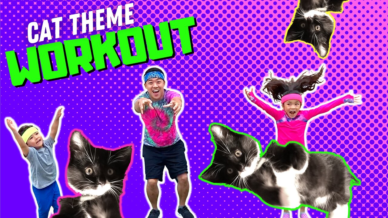 😸 Funny CATS Style Kids Exercise | Brain Break Workout with JOKES | GoNoodle Inspired