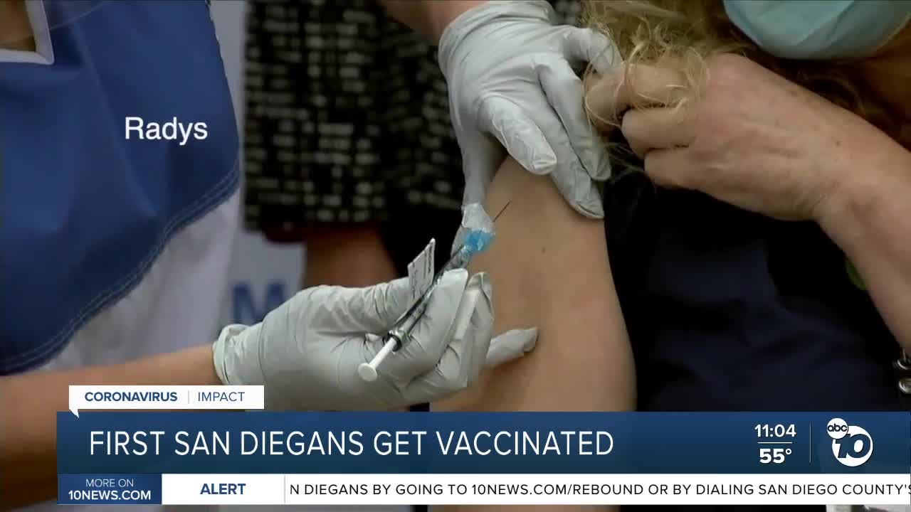 First San Diegans get vaccinated