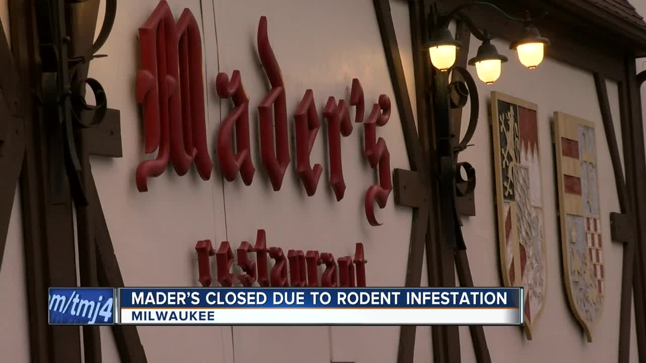 Mader's Restaurant temporarily closed due to rodent infestation