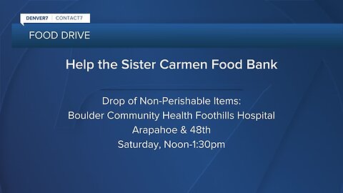 Food drive to help Sister Carmen Community Center