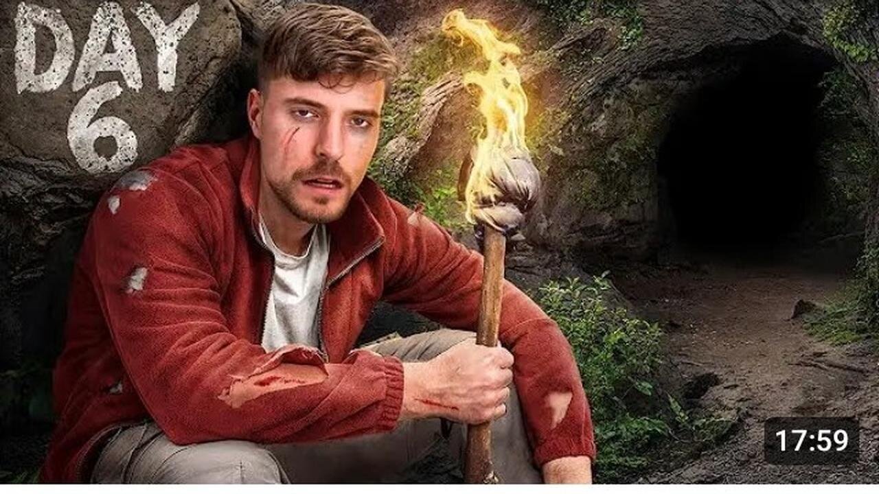 7 Days Stranded In A Cave! Mrbeast sir you are making very unexpected video