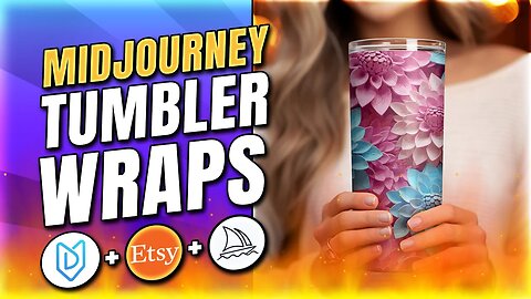 💰Midjourney Tumbler Wraps Etsy Digital Downloads (MyDesigns Tutorial)