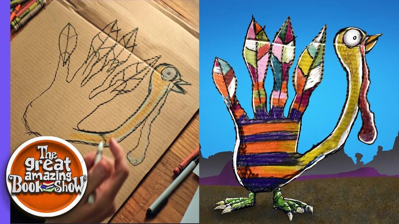 Draw & Color This Crazy Hand Turkey With Me! Thanksgiving Art Project for Kids