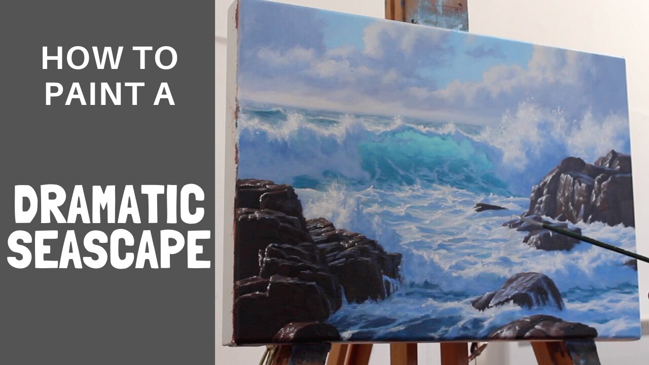 How to Paint a DRAMATIC SEASCAPE in 5 Easy Steps