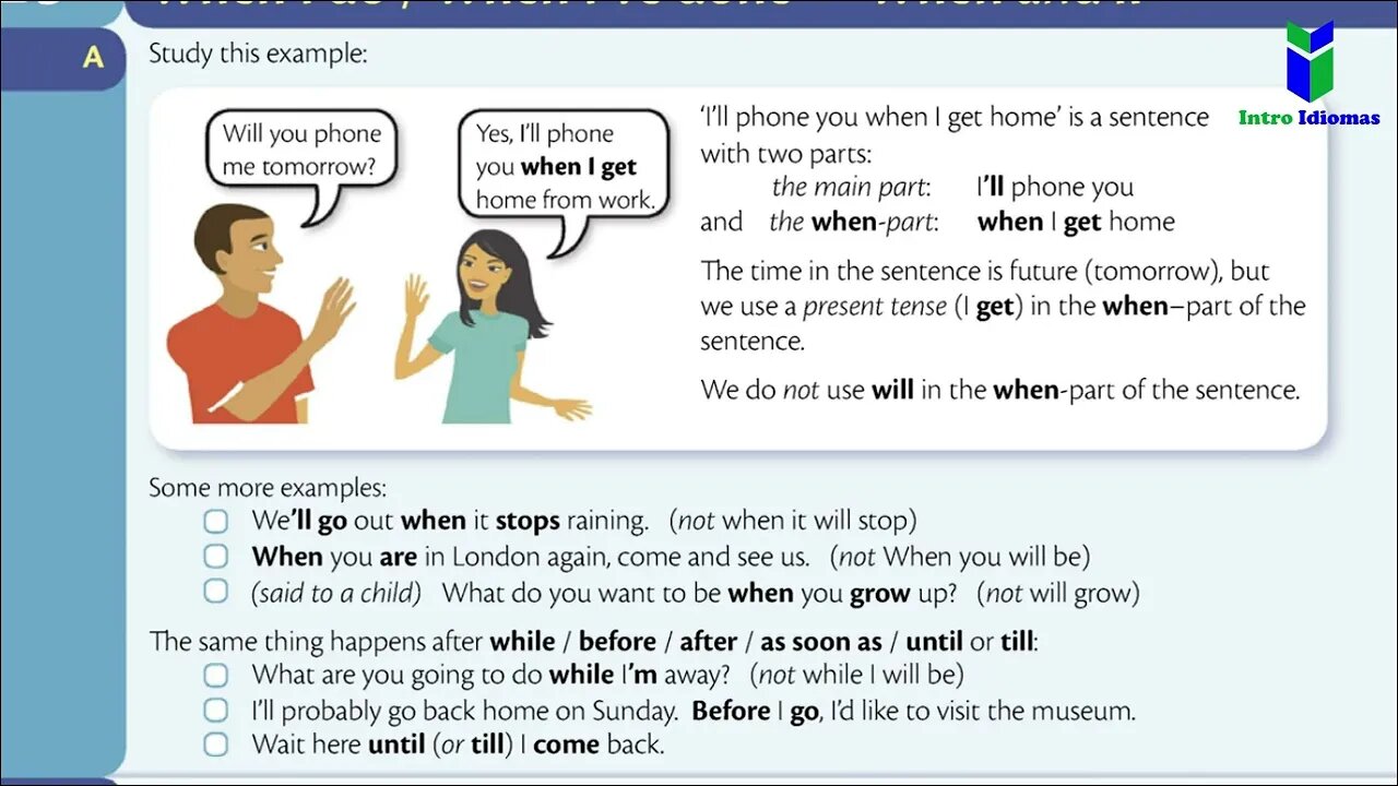 025 - English Grammar in Use - UNIT 25 - When I do When I've done, When and if