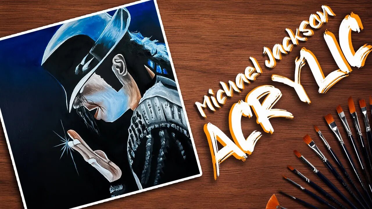 Michael Jackson Acrylic Painting | Painting for Beginners | Step-by-Step Tutorial