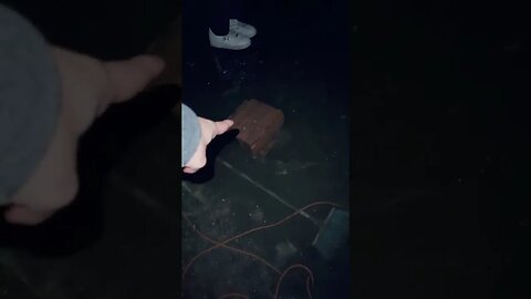 Flooded basement in an abandoned church